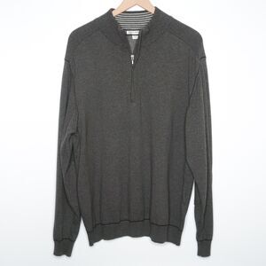 Cutter & Buck Mens Pullover‎ Sweater Size XL Gray Half Zip Cotton